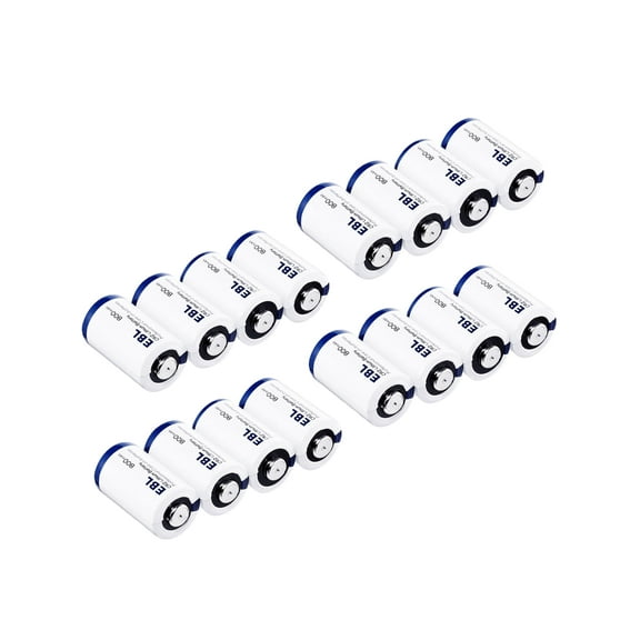 EBL CR2 Lithium Battery 3 Volt 800mAh Photo Battery for Mini 25, Mini 50, Golf Rangefinder, Flashlight, Electronic Toys, Alarm Systems (16 Count)