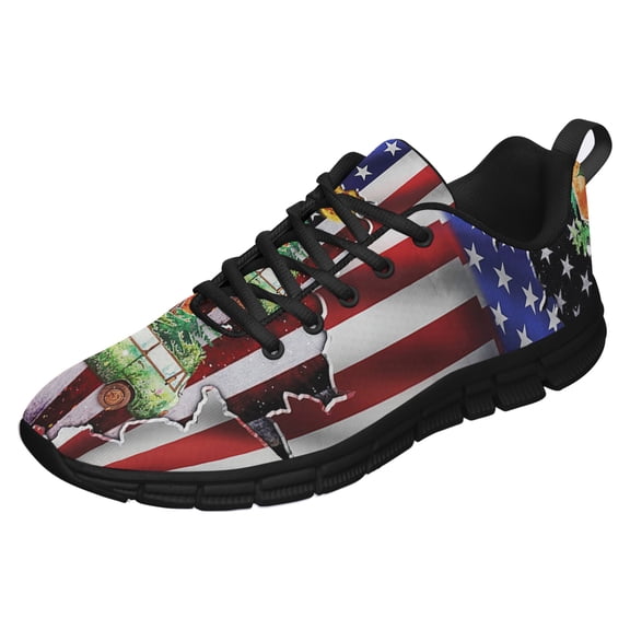 Camping Running Shoes Sneakers Mesh Black Size 3.5