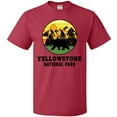 thumbnail image 3 of Inktastic Yellowstone National Park with Bear Mountains and Trees Cricle T-Shirt, 3 of 5