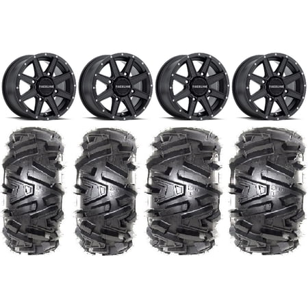 Raceline Hostage 14 Black Wheels 26 Moto MTC Tires Sportsman RZR Ranger
