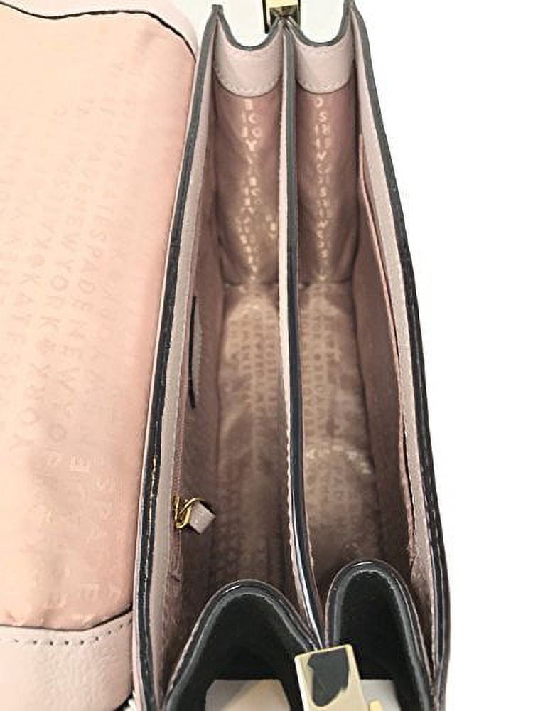 Kate Spade New York SAYRA Hyde Place Leather/Calf Hair Crossbody Bag Messenger, Mousse Frost/Black