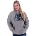 thumbnail image 3 of Jesus Strong Philippians 4:13 Bible Hoodie Sweatshirt Women Men Brisco Brands S, 3 of 5