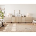 thumbnail image 2 of 126" Modern Reeded 6-Drawer Dresser Set for Bedroom, Minimalist Chest of Drawers with Storage, Wooden Dresser for Living Room, Bedroom, Entryway, 2 of 10