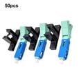 thumbnail image 3 of Ruiboury 50 Pieces Simplex Mode Fiber Optic Coupler Office School Portable Optical Cable Adapter Conversion Connector Accessories, 3 of 8