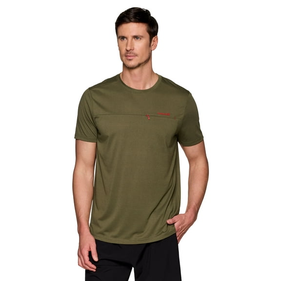 Avalanche Men's Zipper Pocket Lightweight Soft Heathered Crewneck T-Shirt