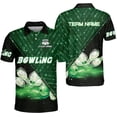 thumbnail image 3 of Custom 3D Bowling Polo Shirts for Men and Women Personalized Team Name Gift Unisex Customized Bowling Short Sleeve Polo Shirt (Purple, L), 3 of 9