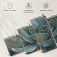 thumbnail image 6 of Elephant Stock Rustic Succulent Wall Art - Horizontal Multi Panel Canvas - Living Room Wall Decor - Floral And Botanical Multi Panel - Teal And Beige Decor By Norman Wyatt Jr. - 80" x 36", 6 of 8
