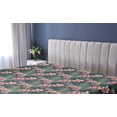 thumbnail image 5 of Ambesonne Asian Fitted Sheet, Cherry Blossom Japan Aura Art, Queen Size, Dark Cadet Blue and Pink, 5 of 5