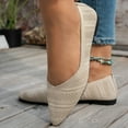 thumbnail image 7 of Miluxas Women's Ballet Flats Comfortable Casual Dressy Shoes,Work Flats office Shoes Summer and Fall Trendy Knitted Breathable Pointed Toe Flats Beige 8.5(41), 7 of 7