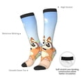 thumbnail image 4 of Masiiu Bluey Print Adult Crew socks, Comfortable Novelty Colorful Patterned, Breathable, Stylish Colorblock for Men Women, 4 of 6