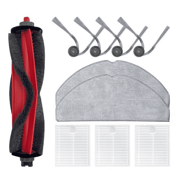10 Packs Replacement Parts for Roborock Q7 M5, Q7 M5 , Q7 L5, Q7 L5  Robot Vacuum Cleaner, Replacement Parts Include 1 Main Brush,2 Mop Cloth,3 Hepa Filters,4 Side Brush