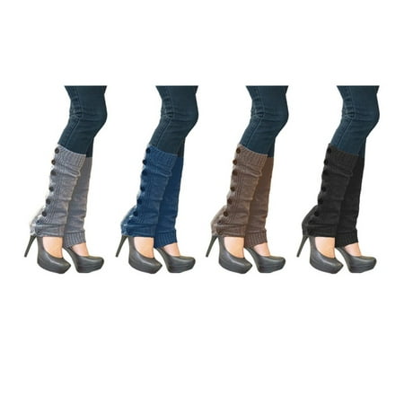 Women's Long Leg Warmers Boot Socks With Button High Knee Thigh Pair