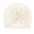 thumbnail image 2 of Favoffer Baby Turban Hats Turban Bun Knot Baby Infant Beanie Baby Girl Soft Cute Toddler Cap for Boys Girls Fall Winter 0-2Y, 2 of 3