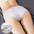 thumbnail image 5 of Annhoo Womens Cotton Underwear Low Waist Trendy Lace Trim Pocket Knitted Briefs Full Coverage Panties, 5 of 6