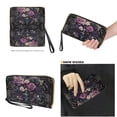 thumbnail image 4 of TSOVTHRID Skull Rose Flower Print Handbag with Wallet Set Black Tote Satchel Shoulder Purse with Matching Wristlet Wallet PU Leather Top Handle Handbag with Coin Purses, 4 of 7
