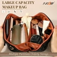 thumbnail image 2 of SUOSDEY 2 in 1 Crossbody Makeup Bag,Large Capacity Luxury Leather Cosmetic Bag for Travel, 2 of 7