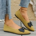 thumbnail image 2 of YLYL Women's Knit Ballet Flats Bow Breathable Mesh Pointed Toe Slip on Comfortable Dressy Shoes, 2 of 9