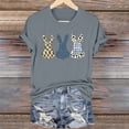 thumbnail image 2 of Lorytime Easter Cute Shirts for Women Crew Neck Shirt Short Sleeve Trendy Tee Bunny Loose Casual Festival Outfit, 2 of 6