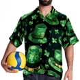 thumbnail image 4 of Saint Patrick's Day Men's Short Sleeve Beach Shirts, Casual Printed Poplin Button Down, Unisex Summer Hawaiian Shirt, 4 of 6