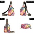 thumbnail image 7 of FORMRS Womens Crossbody Sling Bag Travel Daypack Shoulder Chest Backpack, Green Colorful Circles, 7 of 7