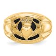 thumbnail image 5 of 14k Yellow Gold AA Diamond Mens Band Ring, 5 of 7