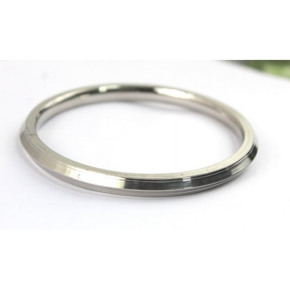 Punjabi/Sikh Stainless Steel Silver Kada/Bracelet for Men Internal Diameter 7 cm Thickness 0.8 cm