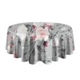 thumbnail image 5 of Pioneer Flower Floral Print Pattern Round Tablecloth 60"x60",Wrinkle Wipeable Table Cloth for Kitchen Dining Room Picnic Patio Party, 5 of 6