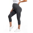 thumbnail image 6 of Admvng Maternity Capri Leggings High Waist Pregnancy Cropped Tights, 6 of 6