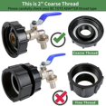 thumbnail image 4 of Accesorios para contenedores IBC Tanque IBC de latón de 3/4 de pulgada Válvula adaptadora de tanque IBC para tanque de agua S60 X 6 IBC como se muestra, como se muestra, 4 of 5