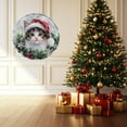 thumbnail image 4 of Christmas Metal Sign Cute Polar Bear Round Tin Sign for Kitchen Garden Yard Bar Winter Wreath Home Decor 8x8 Inch, 4 of 6