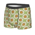 thumbnail image 2 of Wukai Daisies Flowers Print Men’s Underwear Breathable Boxer Briefs,&nbsp;Moisture Wicking & Breathable-, 2 of 7