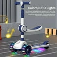 thumbnail image 3 of 2-in-1 Kids Scooter for Ages 2-12: Foldable 3-Wheel Design with Adjustable Handlebar, LED Lights, Built-in Music Box, Gravity Steering, Dual-Mode (Sit/Stand) Riding, Safety Brake & Pressure-Resistant, 3 of 7