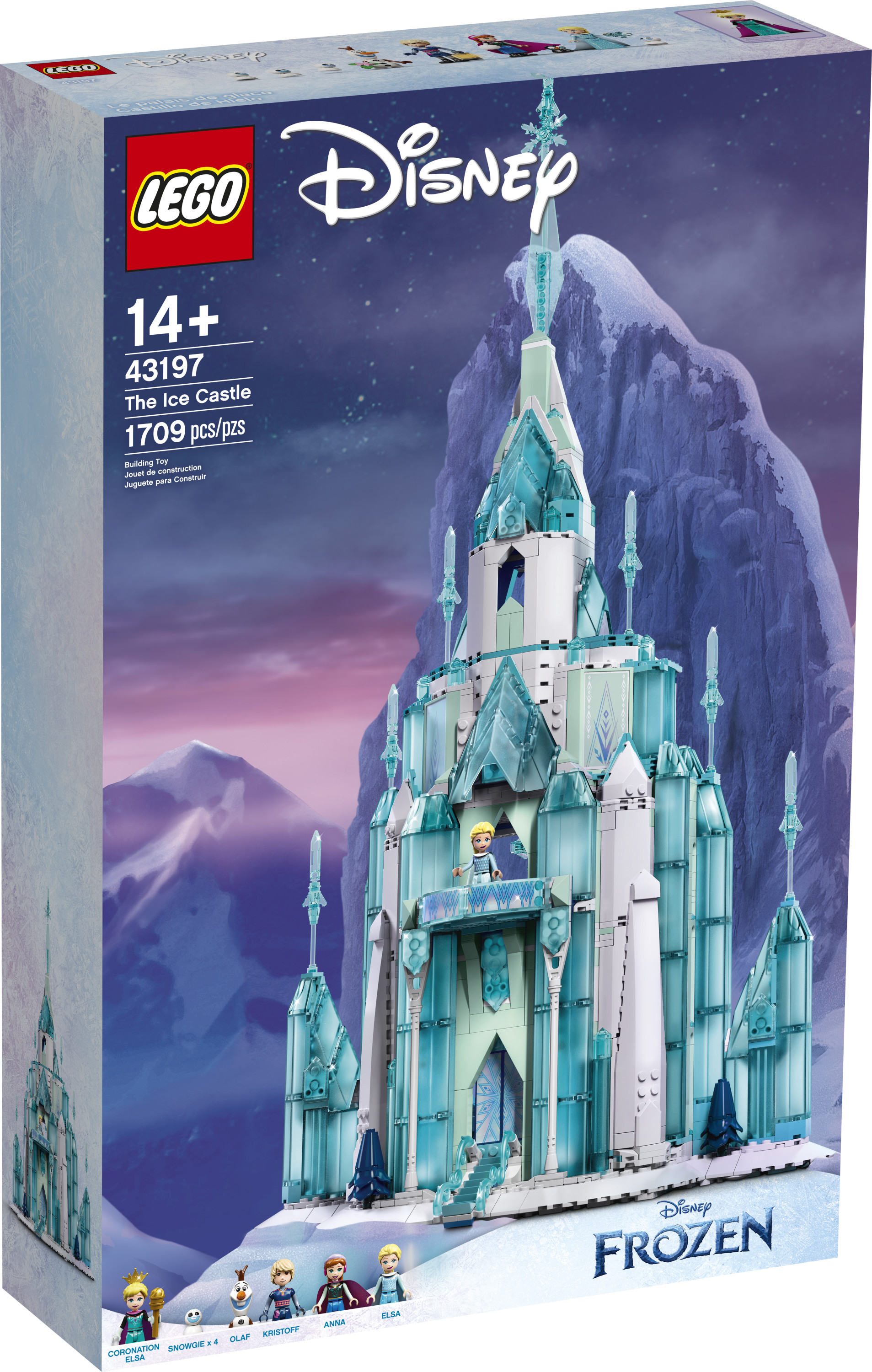 LEGO Disney Princess The Ice Castle Building Toy 43197, with Frozen Anna and Elsa Mini Doll Figures and Olaf Figure, Disney Castle Kit to Build, Disney Gift Idea, Castle Toy for Kids Age 6+ Years Old - image 3 of 8