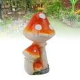 thumbnail image 2 of Resin Mushroom Decor 3 Mushrooms Design Exquisite Decorative Durable Versatile Outdoor Garden Decor Mushrooms Ornament Red Mushroom, 2 of 6