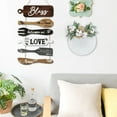 thumbnail image 5 of 6-Piece Rustic Wooden Kitchen Wall Decor Signs, Hanging Size 11.2''W X 24''H Each Sign 18''X2'', With Hanging Cord And Inspirational Quotes, Perfect For Dining Room And Kitchen, 5 of 7