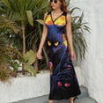 thumbnail image 3 of Halloween Ghosts Horror Pumpkin Sleeveless Dress Female Clothing Dress Women Summer 2025 Dress, 3 of 7