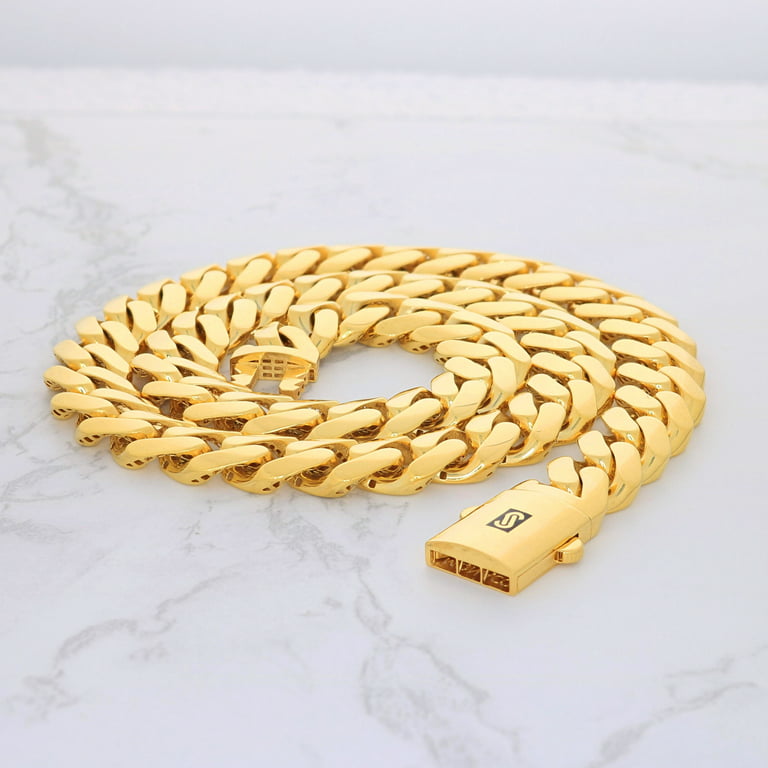 Gold Cuban Link Chain (13mm) - If & Co. 14K Yellow Gold / 20 inch