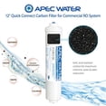 thumbnail image 5 of APEC FI-CAB12-QC US Made 12" Commercial Grade Inline Carbon Post-filter with 3/8" Output For Light Commercial Reverse Osmosis Water Filter System, 5 of 5