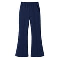 thumbnail image 6 of HILEELANG Girls Flare Pants with Pockets, Stretch Pull-On School Pants, Navy, 6 of 11