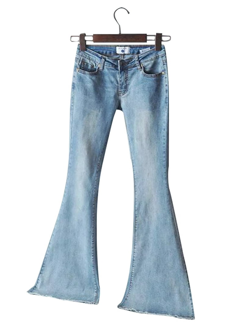 Enjiwell Womens Vintage 90s High Waist Bootcut Jeans Flared Bell Bottoms Denim Pants
