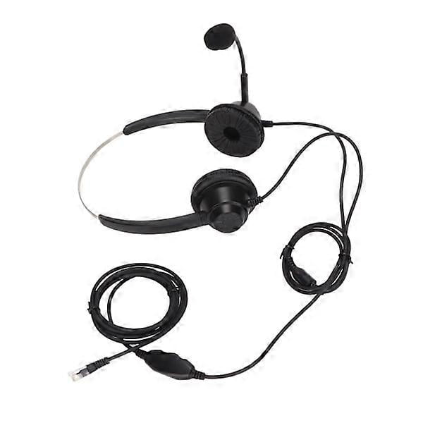 Customer Service Headset Noise Cancelling RJ9 Connector Binaural Wired Telephone Headphones with Microphone