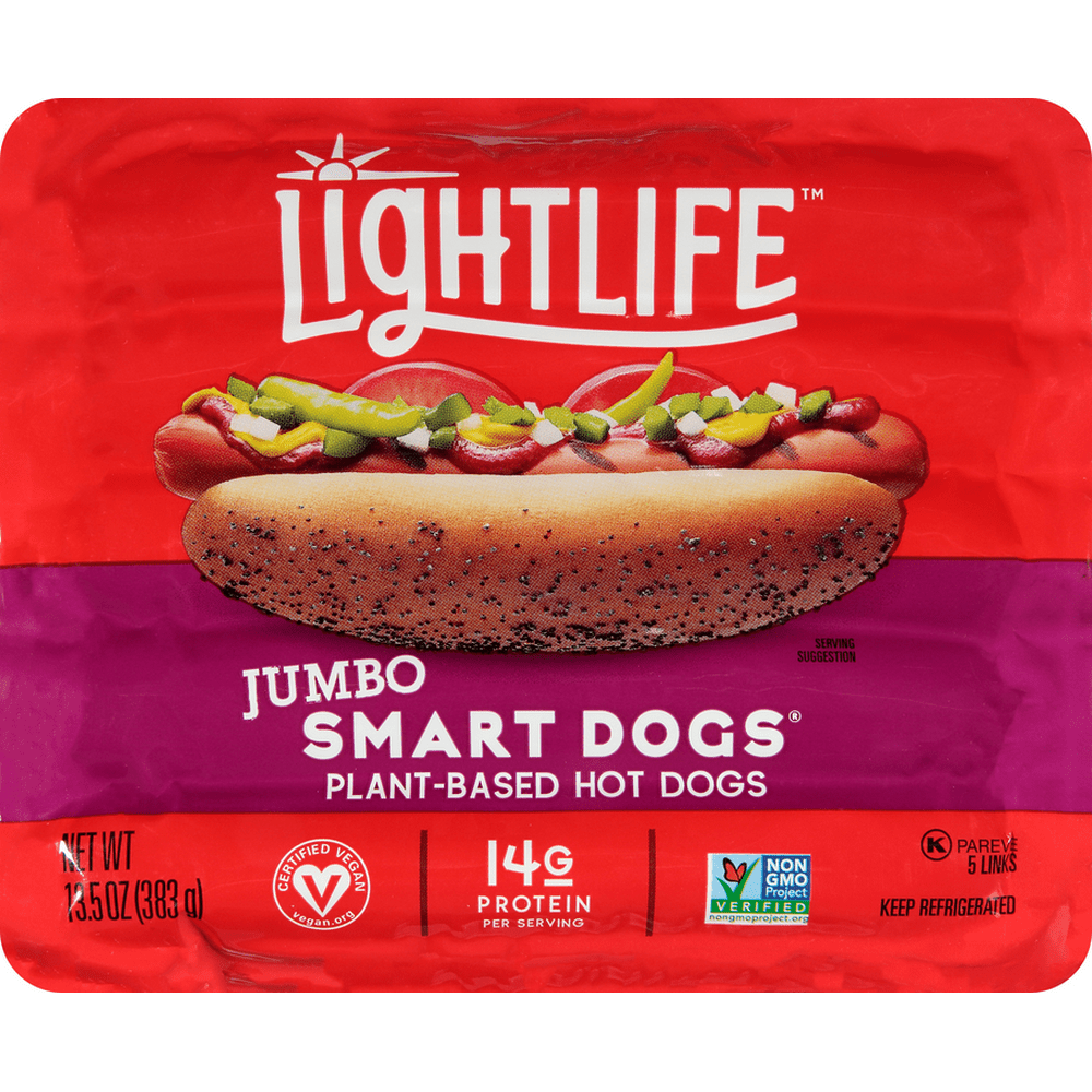 Lightlife Foods Lightlife Smart Dogs Veggie Hot Dogs, 5 ea Walmart
