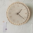 thumbnail image 1 of Reloj de pared de moda ,63 pulgadas de mimbre silencioso hecho a ratán bohemio silencioso digital para adornos de dormitorio de Inglés Digital Baoblaze Reloj de pared digital, 1 of 6