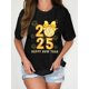 thumbnail image 1 of 2025 Happy New Year Fireworks Women's T-Shirt - Comfortable Casual Crew Neck Short Sleeve, Suitable for Daily and Party Wear, Printed Sports, Best Choice for Christmas, 1 of 6