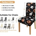 thumbnail image 2 of Halloween Chair Covers Set of 4, Gothic Style Pumpkin Gnome Dining Chair Protectors, Black Elastic Removable Washable Dining Chair Covers for Halloween Kitchen Restaurant Holiday Decor, 2 of 6