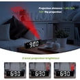 thumbnail image 3 of KeeKit Réveil Numérique à Projection, Réveil Électronique à LED avec Grand Affichage de 7,9 Pouces, Horloge de Bureau Numérique avec Projecteur à 180°, 3 Niveaux de Luminosité Réglables, 3 of 8