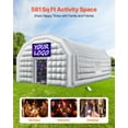 thumbnail image 2 of VEVOR Inflatable Nightclub, 29.5 x 19.7 x 13.1 ft Inflatable Party Tent with 1100W Blower & Sandbag, Blow up Night Club with 2 Windows, Air Cube House for Event Birthday Wedding Party, White, 2 of 9