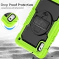thumbnail image 7 of Allytech Lenovo Tab M9 Case TB-310FU 2023, With Build-in Screen Protector Shoulder Strap 360 Rotating Kickstand Hand Strap Rugged Full Body Portective Case Cover Shell for Lenovo Tab M9 -Green + Black, 7 of 7