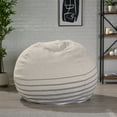 thumbnail image 2 of Sasser Hudgeons Boho 5 Foot Striped Bean Bag, Natural and Gray, 2 of 6