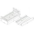 thumbnail image 7 of Twin Bed with Trundle, Platform Bed Frame with Headboard & Footboard, Solid Wood Kids Platform Twin Bed Frame Space Saving Furniture, Twin Daybed for Bedroom Small Living Space, Grey, 7 of 7